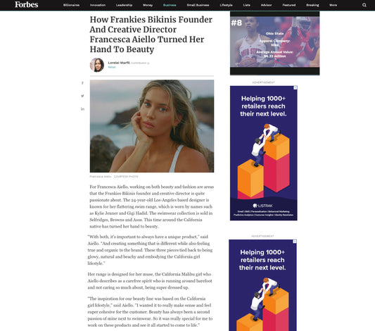 Frankies Bikinis beauty Forbes