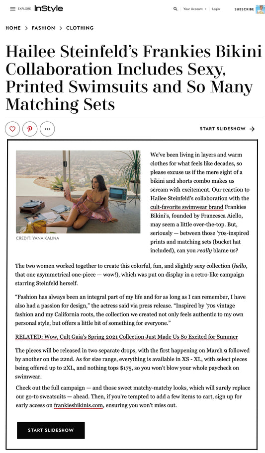 Frankies Bikinis Launches Collaborati...