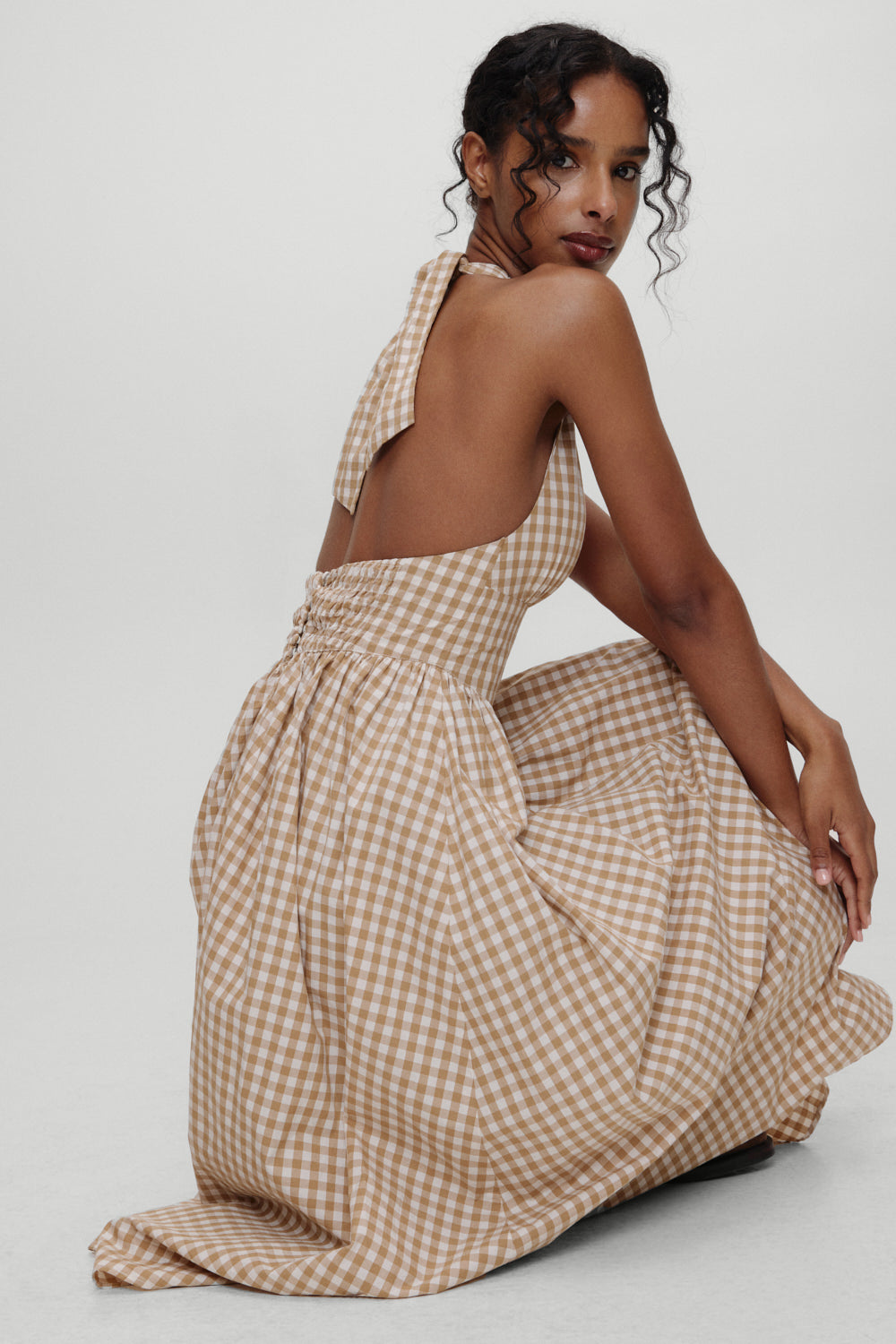 x BELLA HADID Prairie Midi Dress  Rodeo Gingham