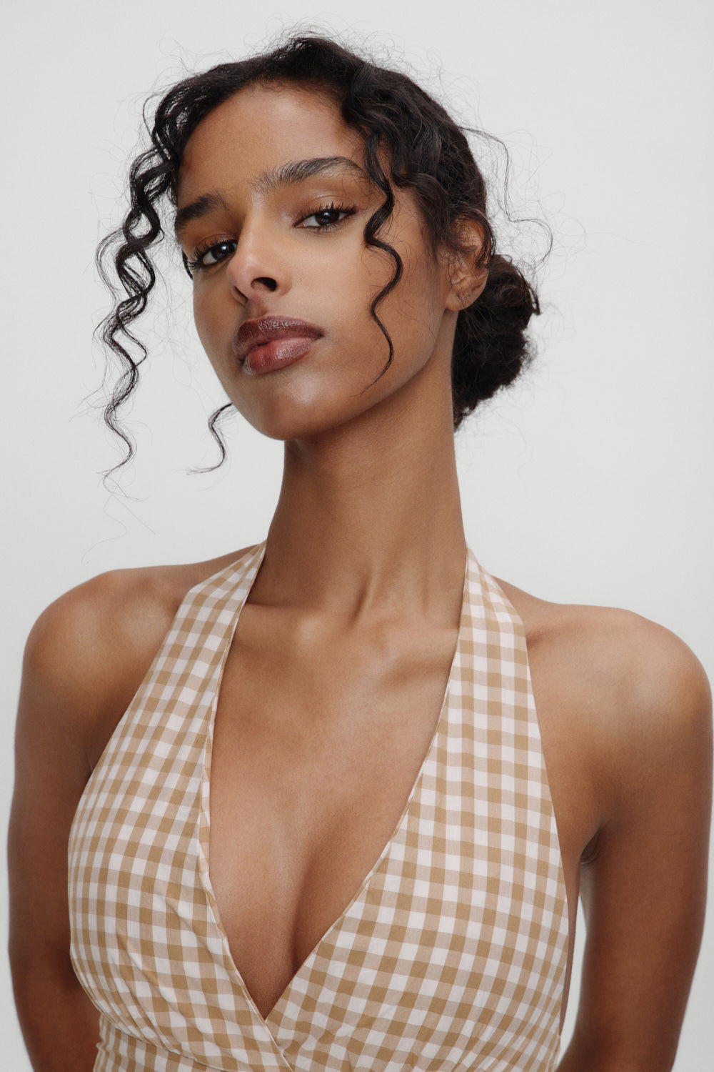 x BELLA HADID Prairie Midi Dress  Rodeo Gingham