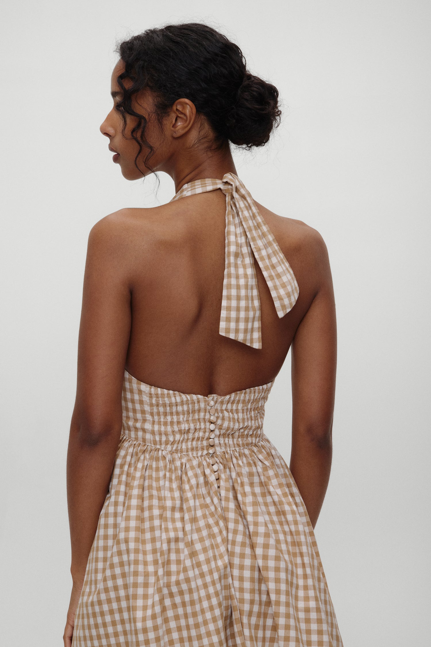 x BELLA HADID Prairie Midi Dress  Rodeo Gingham