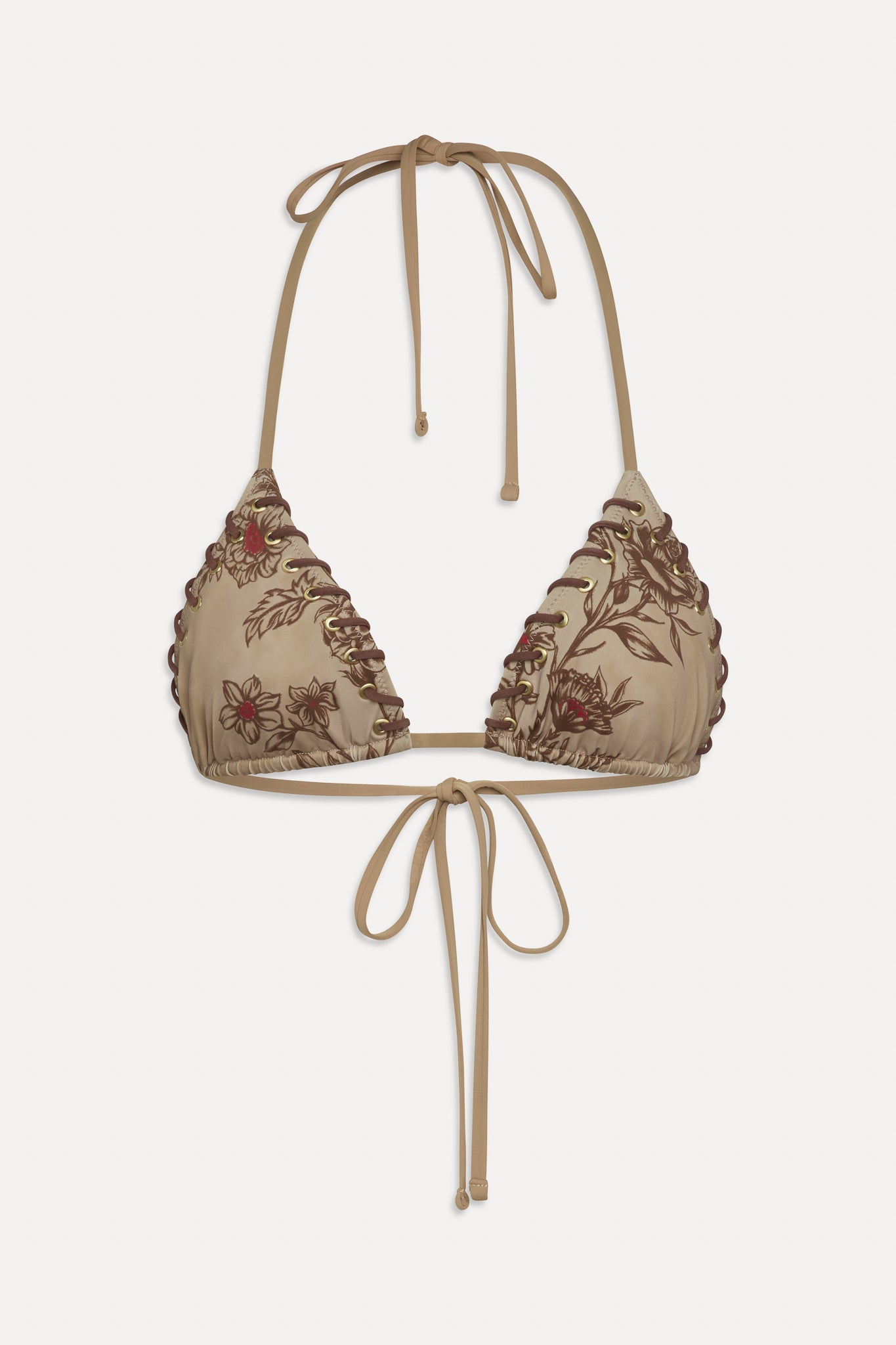 x BELLA HADID Nick Triangle Bikini Top  Desert Rose