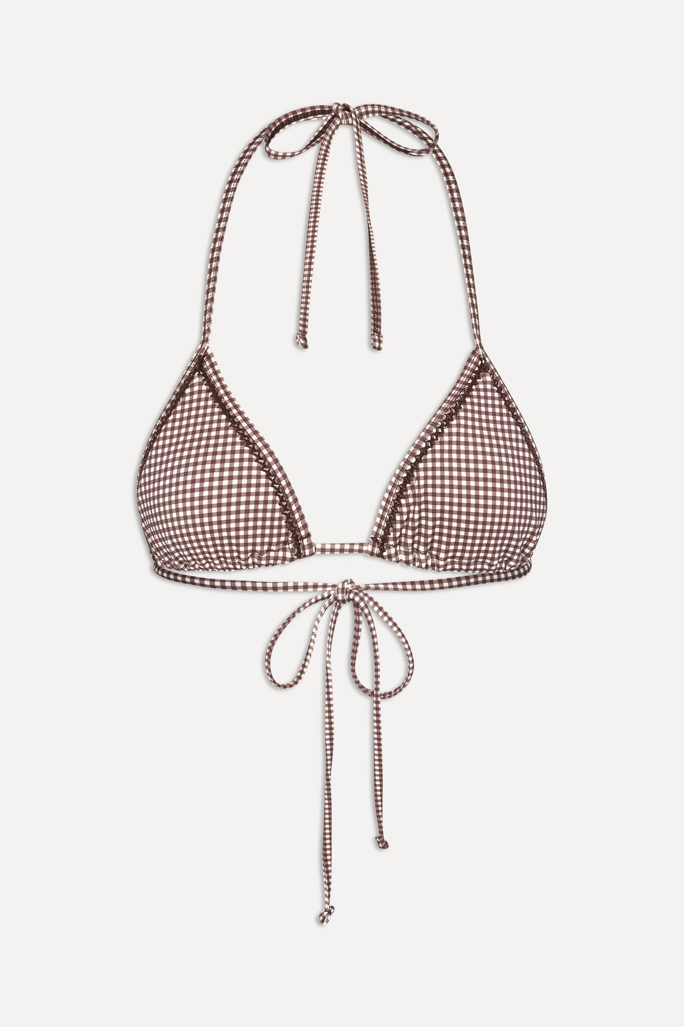 x BELLA HADID Nick Triangle Bikini Top  Dream Gingham