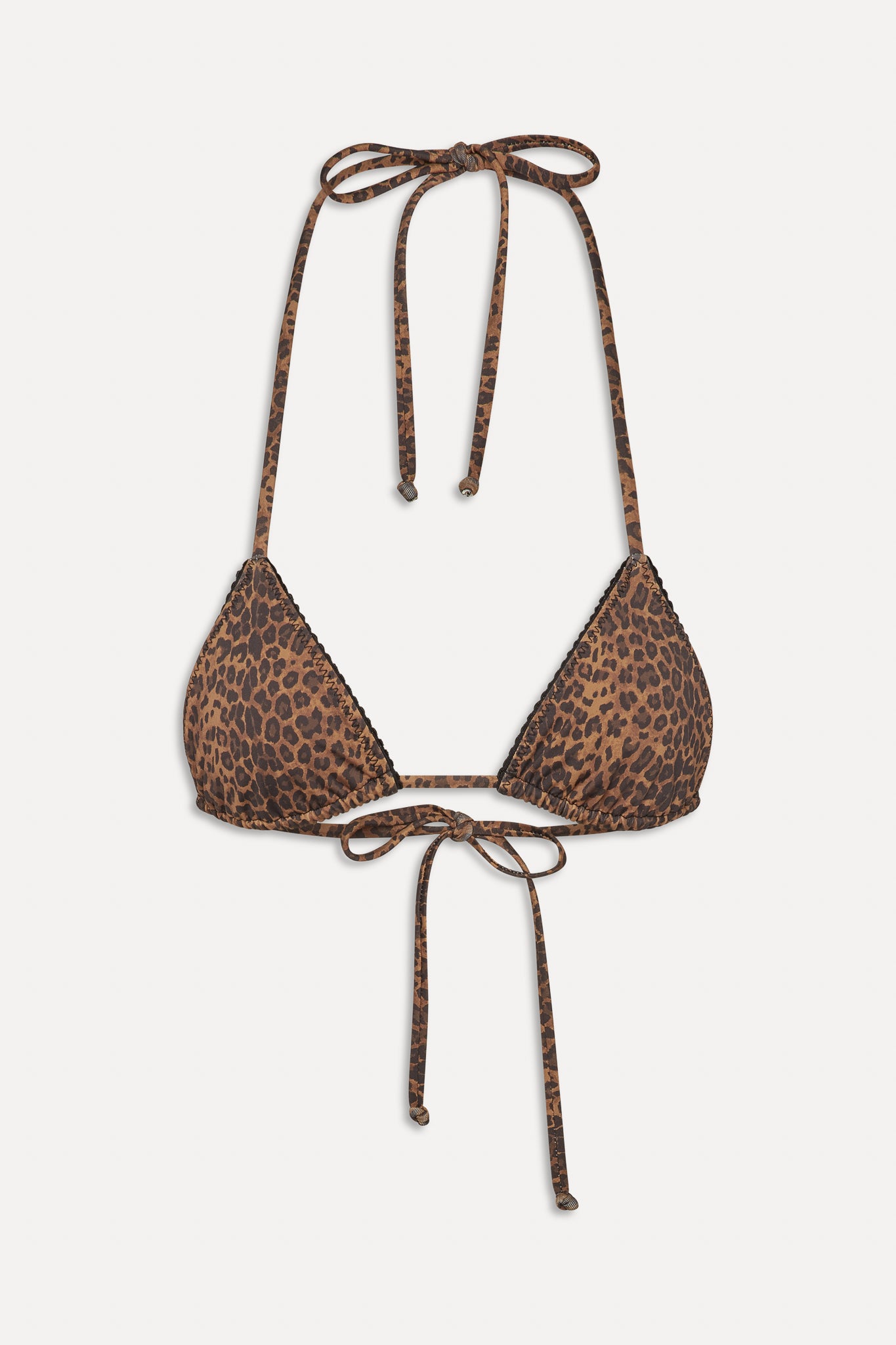 x BELLA HADID Nick Triangle Bikini Top  Lucky Leopard