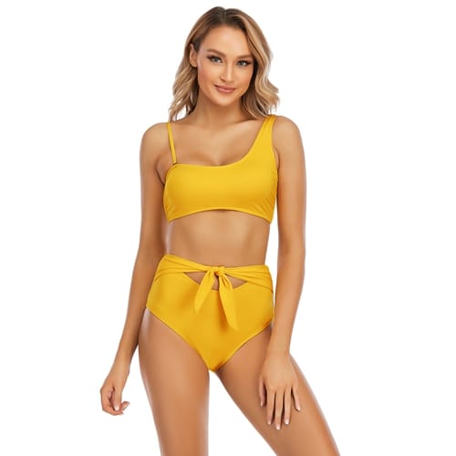 High Waist Bikini Set Tummy Control Swimwear