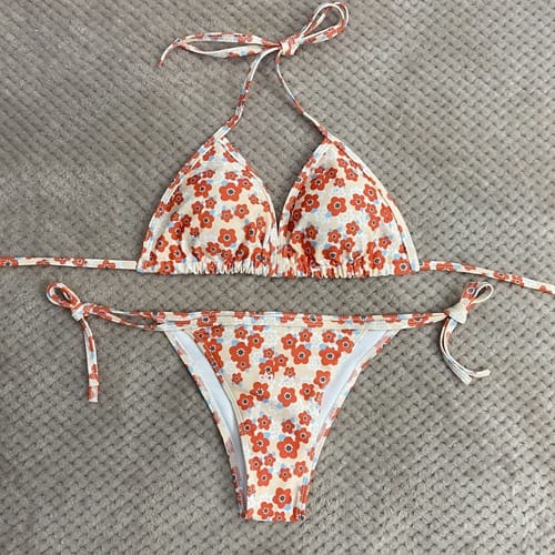 Flower Print Brazilian Bikini