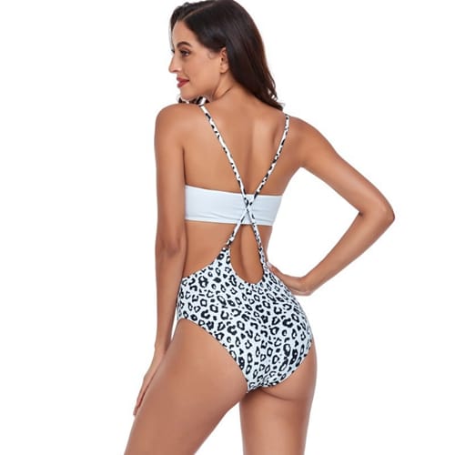 High Waist Bikini Printed Bottom With Strap (1)